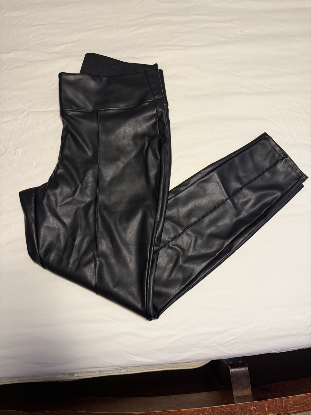 Nine West Black Faux Leather Leggings